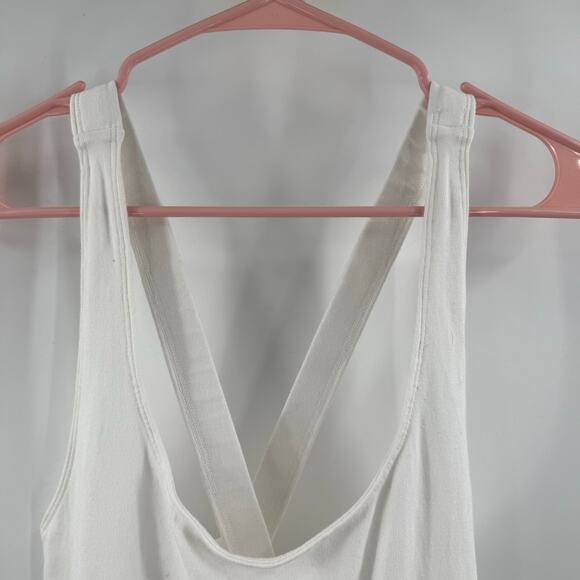 FREE PEOPLE MOVEMENT Prima Shortsie Romper Size Large NWT White Athleisure - Picture 10 of 16